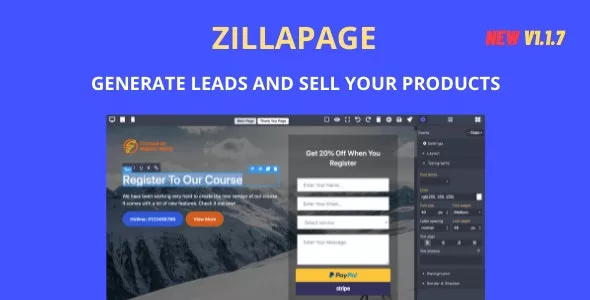 Zillapage v1.1.7 - Landing Page and Ecommerce Builder