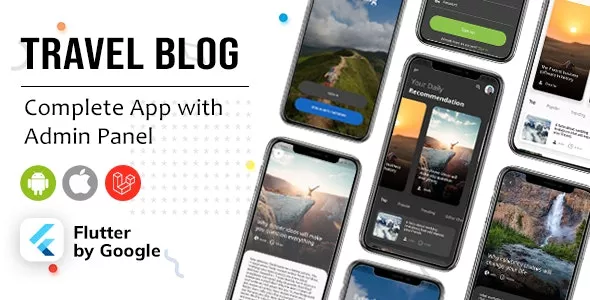 Flutter Blog App, News App v1.3 - Travel, News, Branding App