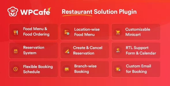 WP Cafe v1.5.7 – Restaurant Reservation, Food Menu & Food Ordering for WooCommerce