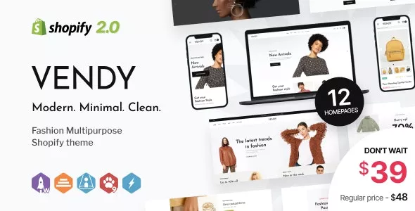 Vendy v1.0.0 - Multipurpose Shopify Theme for Fashion