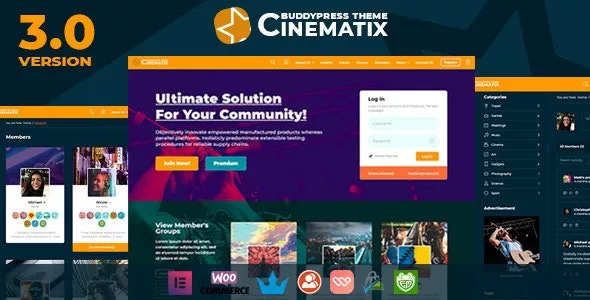 Cinematix v3.2 – BuddyPress Nouveau Membership Theme