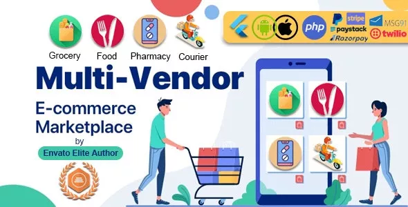 GoMarket v1.0 - Food, Grocery, Pharmacy & Courier Delivery App (Multi-Vendor Marketplace)