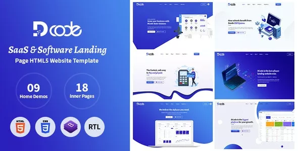 DCode v1.6 - SaaS & Software Responsive Landing Page Template