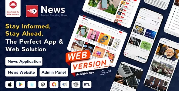 News v3.0.5 - Flutter News App for Android & iOS with Admin Panel