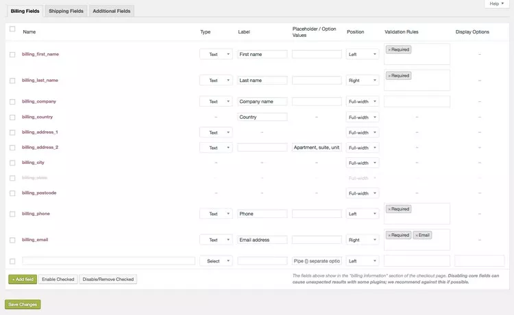 WooCommerce Checkout Field Editor v1.7.1