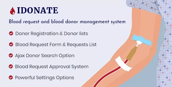 IDonatePro v2.0.0 - Blood Donation, Request And Donor Management WordPress Plugin