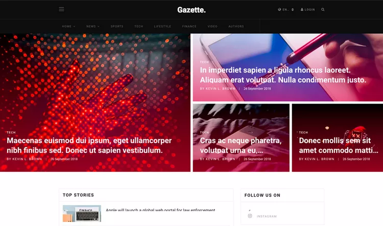 Gazette v2.0.1 - News, Magazine, and Blog Joomla Template