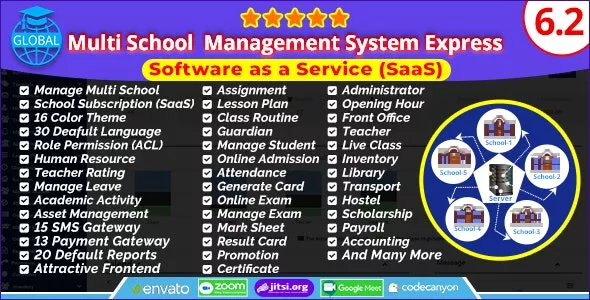 Global v6.0 - Multi School Management System Express