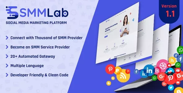SMMLab v1.0.0 - Social Media Marketing SMM Platform