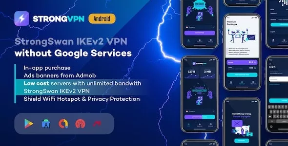 StrongVPN v1.7 - StrongSwan IKEv2 VPN Stable & Free VPN Proxy for Android