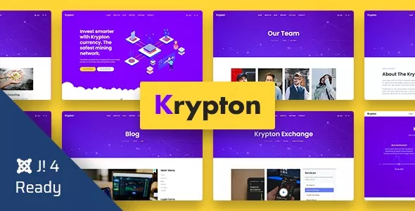 Krypton v1.0 - Bitcoin Crypto Currency Joomla 4 Template