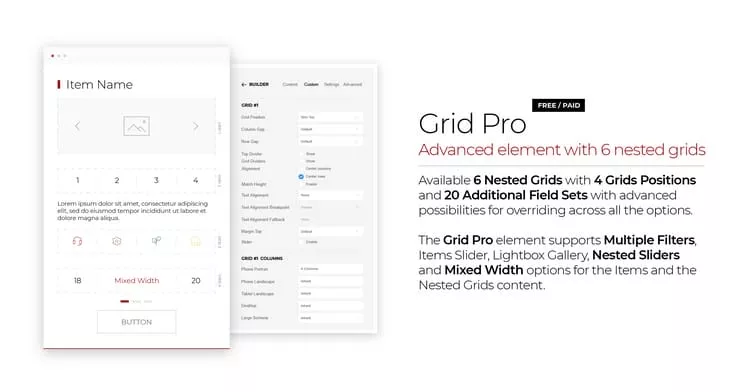 Grid Pro v1.4.3 - Custom YOOtheme Pro Element
