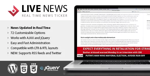 Live News v2.16 - Real Time News Ticker