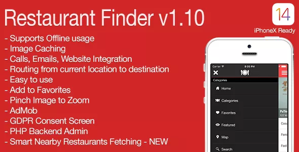 Restaurant Finder Full iOS Application v1.10
