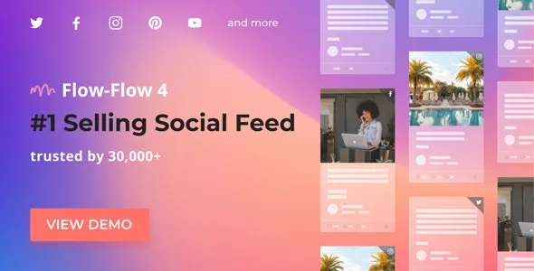 Flow-Flow v4.9.0 – Facebook Feed Instagram Feed Twitter Youtube Gallery Plugin