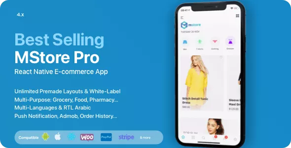 MStore Pro v4.5.0 - Complete React Native Template for e-Commerce