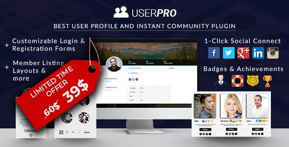 UserPro v4.9.38 - Community and User Profile WordPress Plugin