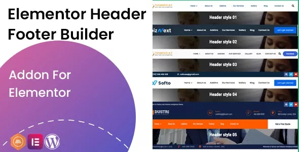 Elementor Header Footer Builder v1.0.3 - Addon