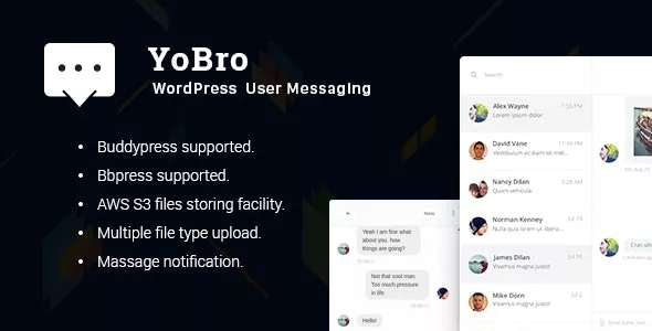 YoBro v2.3 - WordPress Private Messaging Plugin