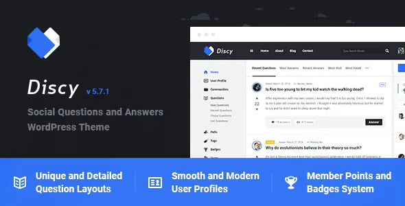 Discy v5.4 - Social Questions and Answers WordPress Theme