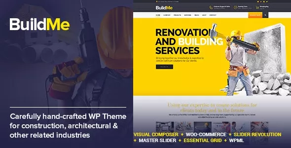 BuildMe v4.9 - Construction & Architectural WordPress Theme