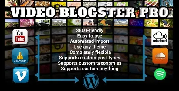 Video Blogster Pro v4.8 - Import YouTube Videos to WordPress