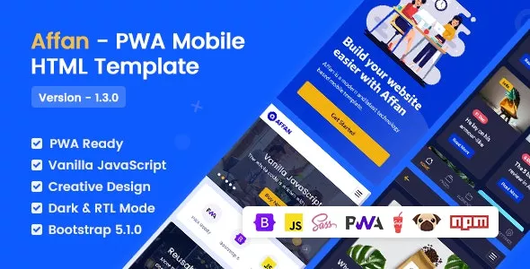 Affan v1.3 - PWA Mobile HTML Template