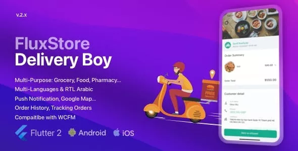 FluxStore Delivery Boy v2.5.2 - Flutter App for Woocommerce