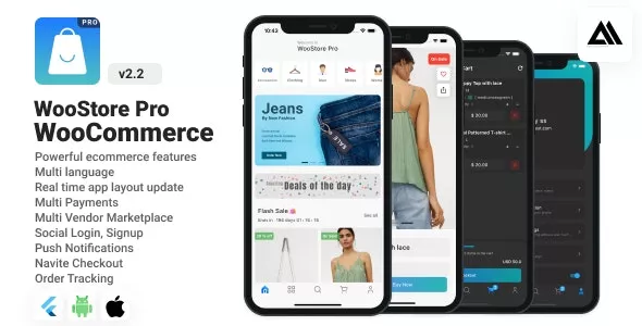 WooStore Pro WooCommerce v2.2.0 - Full Flutter E-commerce App