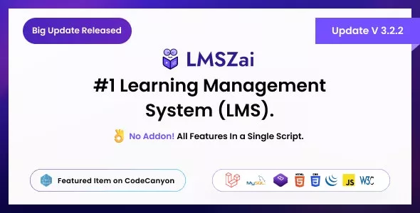 LMSZAI v3.2.2 - LMS | Learning Management System (Laravel)