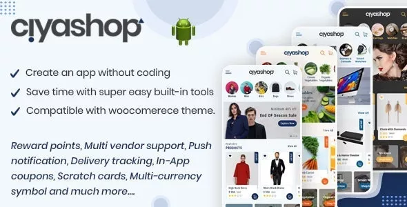 CiyaShop v5.7 - Native Android Application Based on WooCommerce