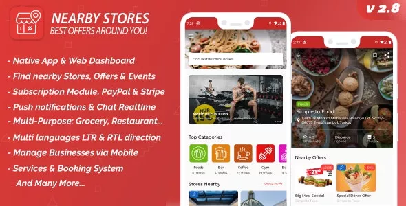 Nearby Stores Android v2.8.2 - Offers, Events, Multi-Purpose, Restaurant, Services & Booking