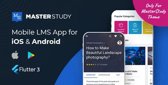MasterStudy LMS Mobile App v1.3.0 - Flutter iOS & Android