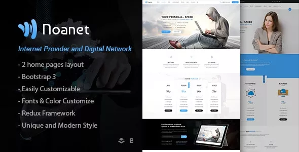 Noanet v2.14 - Internet Provider And Digital Network WordPress Theme