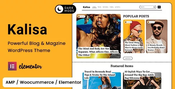 Kalisa v1.5 - Blog & Magazine WordPress Theme