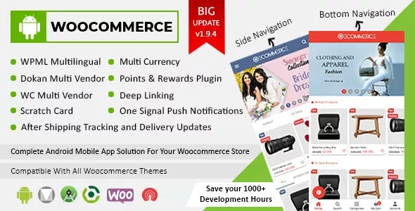 Android Woocommerce v1.9.4 - Universal Native Android Ecommerce / Store Full Mobile Application