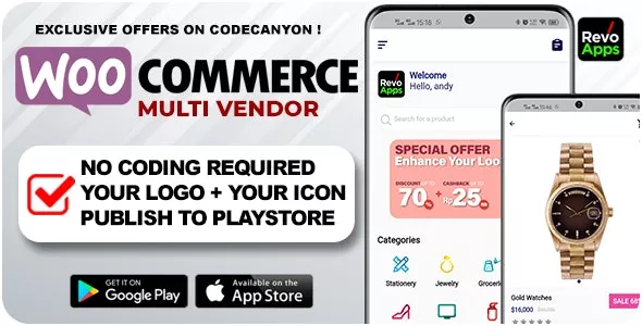 Revo Apps Multi Vendor v4.1.2 - Flutter Marketplace E-Commerce Full App Android iOS