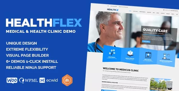 HEALTHFLEX v2.5.0 - Doctor Medical Clinic & Health WordPress Theme