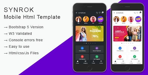 Synrok - Mobile HTML Template