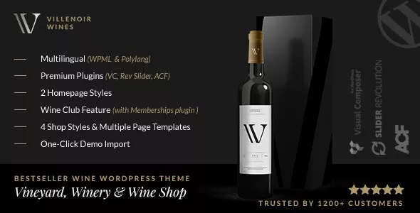 Villenoir v5.8.1 - Vineyard, Winery & Wine Shop WordPress Theme