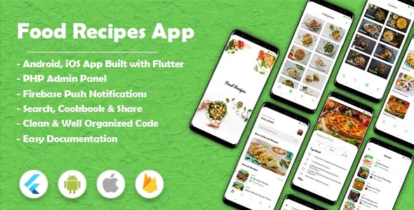 Food Recipes Flutter App (Android & iOS) v1.6