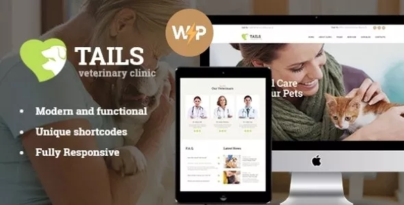 Tails v1.4.5 - Veterinary Clinic, Pet Care & Animal WordPress Theme + Shop