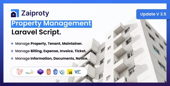 Zaiproty v3.1 - Property Management Laravel Script