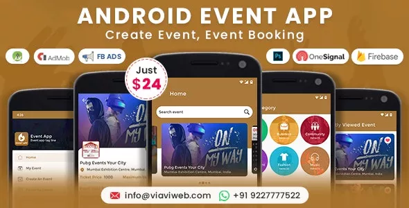 Android Event App (Create Event, Event Booking) v4.0