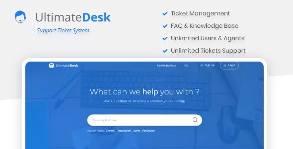 UltimateDesk v1.4 - Support Ticket System with Knowledge Base & FAQ