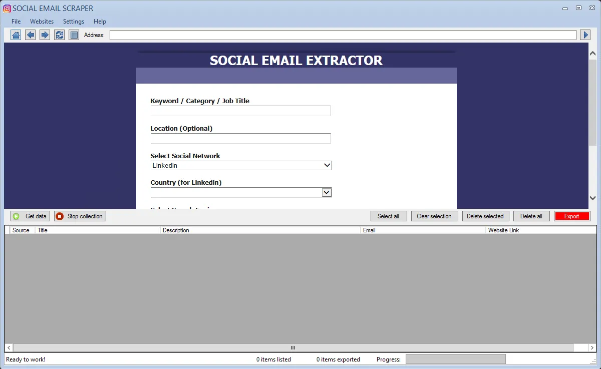 Social Email Extractor 3.0