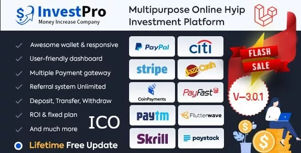 InvestPro v3.0.1 - Wallet & Banking Online HYIP Investment Platform