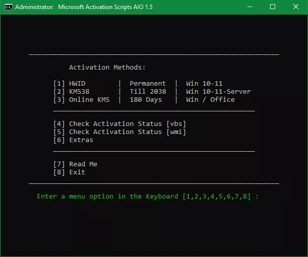 Activation Script AIO 1.5 - Active Windows 10 Digital License & Office