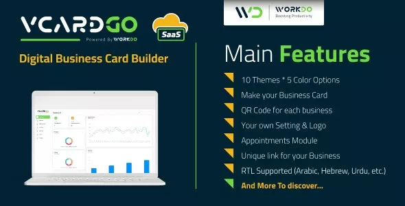 vCardGo SaaS v2.0 - Digital Business Card Builder