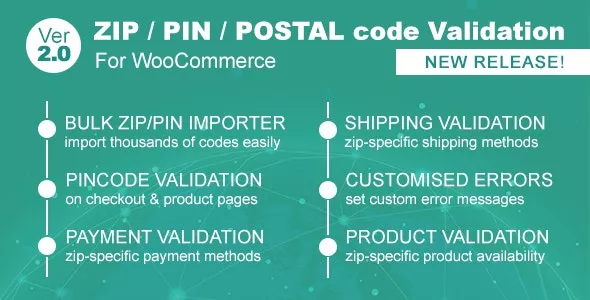 Zip / Pin / Postal Code Validator for WooCommerce v2.1